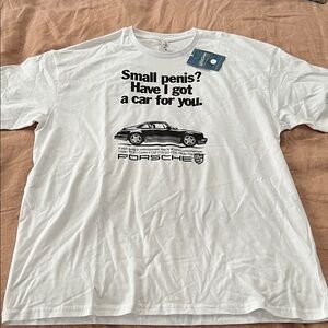 White Porsche Graphic Short Sleeve Tee